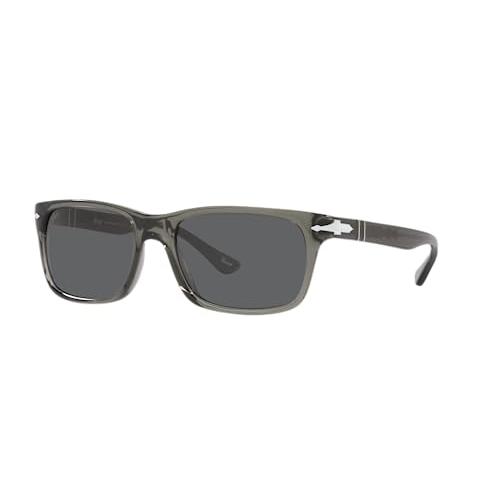 【並行輸入品】Persol PO3048S Rectangular Sunglasses, Transparent Grey/Dark Greの画像