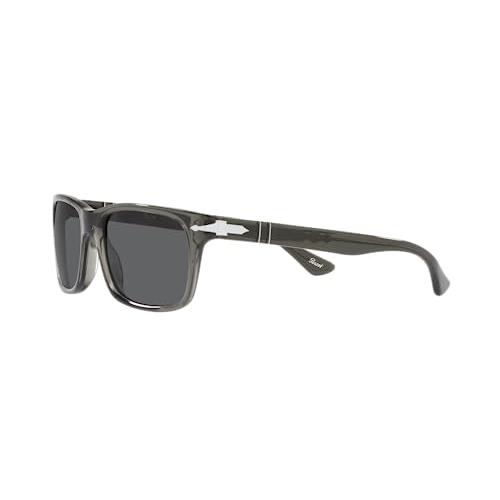 【並行輸入品】Persol PO3048S Rectangular Sunglasses, Transparent Grey/Dark Greの画像
