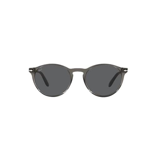 【並行輸入品】Persol PO3092SM Round Sunglasses, Dark Transparent Grey/Dark Greの画像