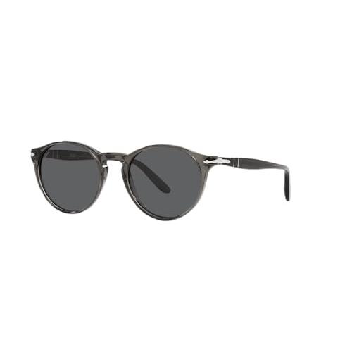 【並行輸入品】Persol PO3092SM Round Sunglasses, Dark Transparent Grey/Dark Greの画像