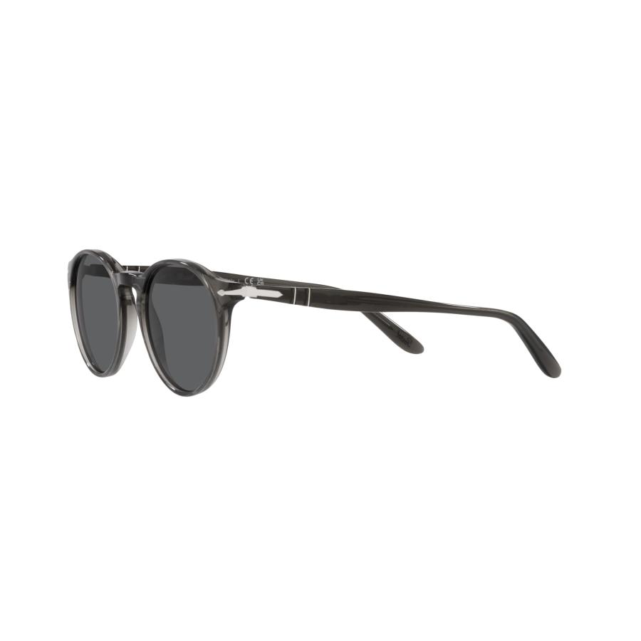 【並行輸入品】Persol PO3092SM Round Sunglasses, Dark Transparent Grey/Dark Greの画像