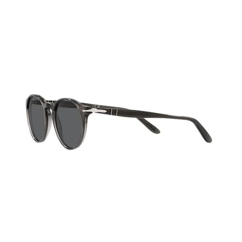 【並行輸入品】Persol PO3092SM Round Sunglasses, Dark Transparent Grey/Dark Greの画像