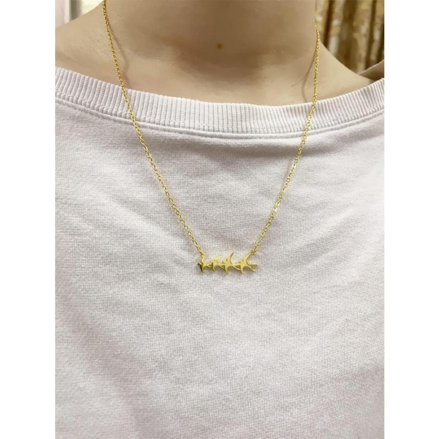【並行輸入品】ツバメ 鳥 ペンダント ネックレス レディース ガールズ ステンレススチール 18K ゴールドメッキ 低刺激性 動物 チャーム リンク_1