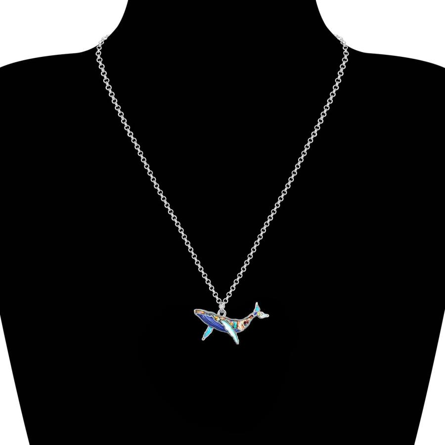 DALANE エナメル合金 海のクジラネックレス 魚のペンダント 海の生き物  