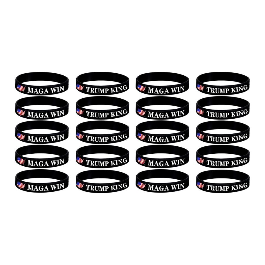 【並行輸入品】Tuklye MAGE WIN TRUMP KING black Wristbands Bracelet,sport Rubbe