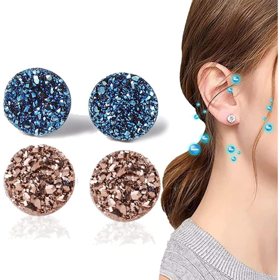 【並行輸入品】Oaiyeie Atheniz Magnetology Lymphvity Germanium Earrings, Amo'Th