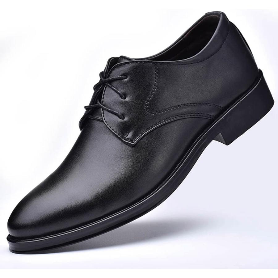 【並行輸入品】ZGRZPMGR Mens Dress Shoes Classic Pointed-Toe Lace Up Breathable Leaの画像