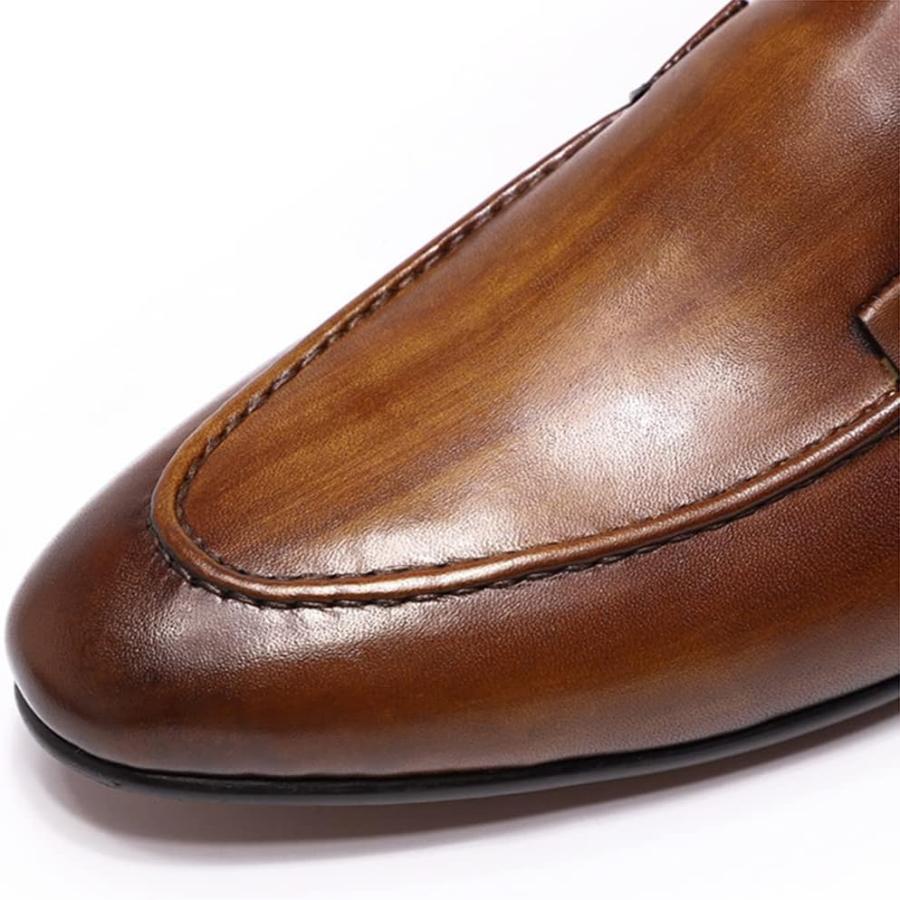 【並行輸入品】Men's Genuine Leather Handmade Business Casual Shoes 125-102 Loafers_2