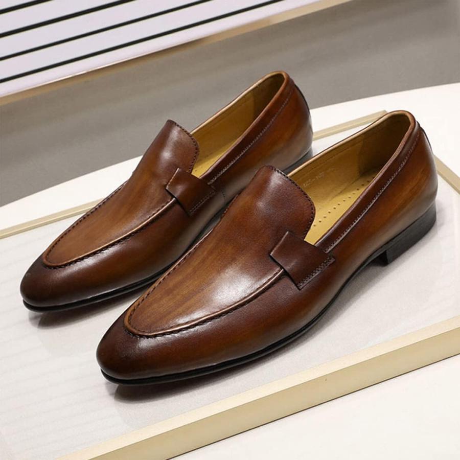 【並行輸入品】Men's Genuine Leather Handmade Business Casual Shoes 125-102 Loafers_4