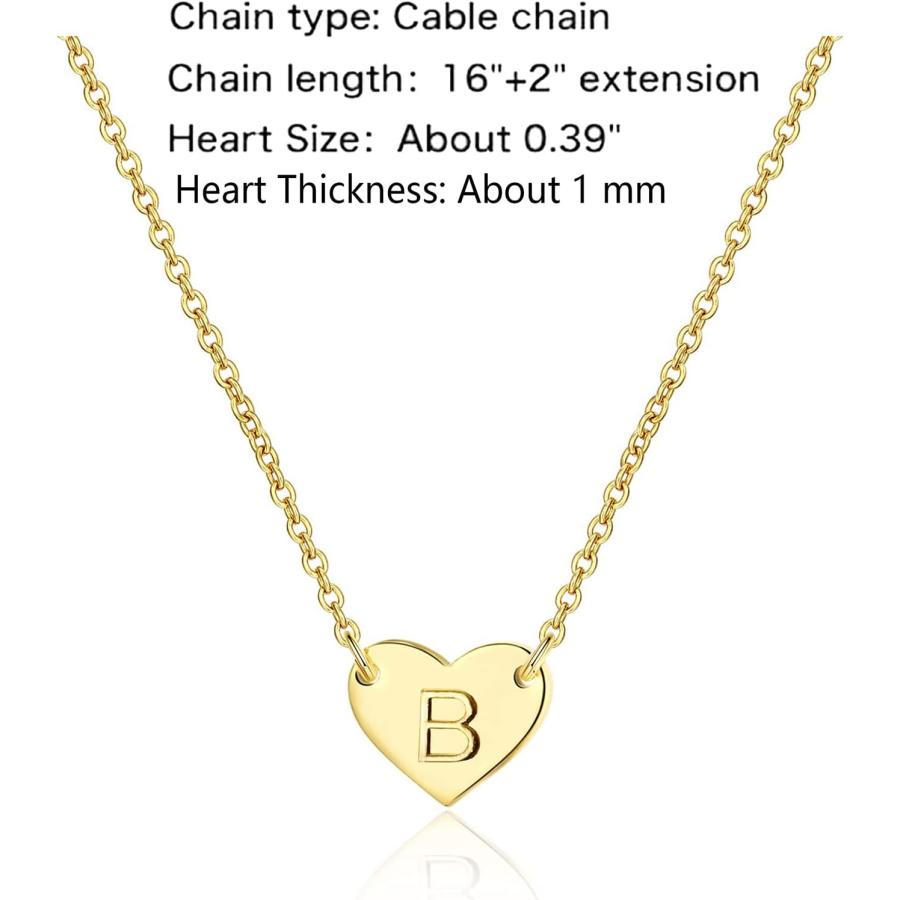 【並行輸入品】FISSEN JEWELRY イニシャルネックレス レディース ガールズ 14Kゴールドメッキ レターネックレス かわいいネックレス テ_5
