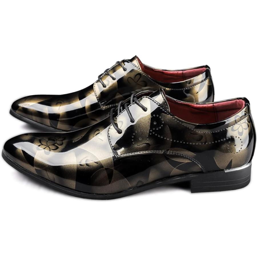 【並行輸入品】AKBU Patent Leather Shoes Men's Pointed-Toe Tuxedo Dress Shoes Casuaの画像
