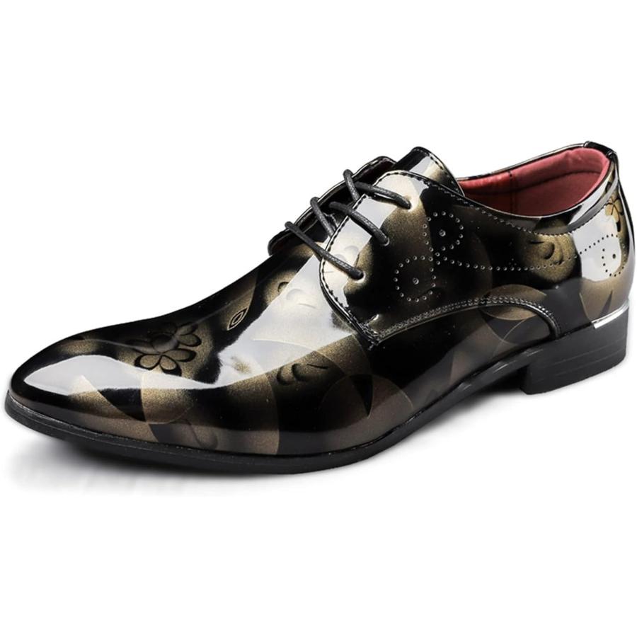 【並行輸入品】AKBU Patent Leather Shoes Men's Pointed-Toe Tuxedo Dress Shoes Casuaの画像
