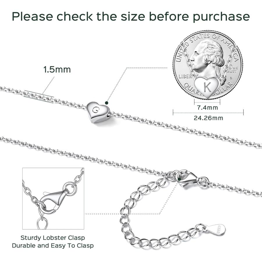 並行輸入品】ChicSilver 925スターリングシルバー ハートイニシャル
