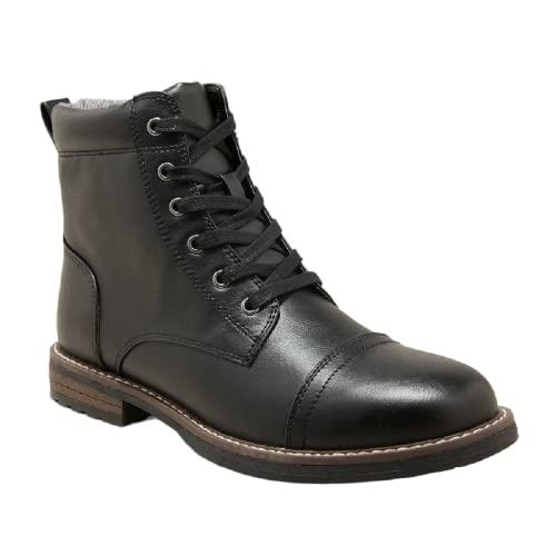 【並行輸入品】Goodfellow & Co Men's Jeffrey Cap Toe Combat Boots Black Size 9.の画像