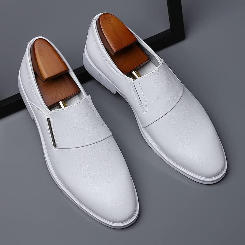 【並行輸入品】GMBN White Leather Shoes Mens Leather Spring Breathable Formal Businの画像