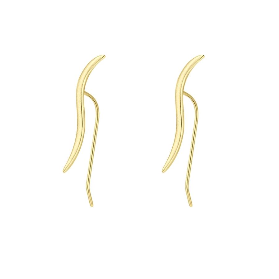 【並行輸入品】Wave Earrings Female Line Design Sense Earrings Gift Earrings Co