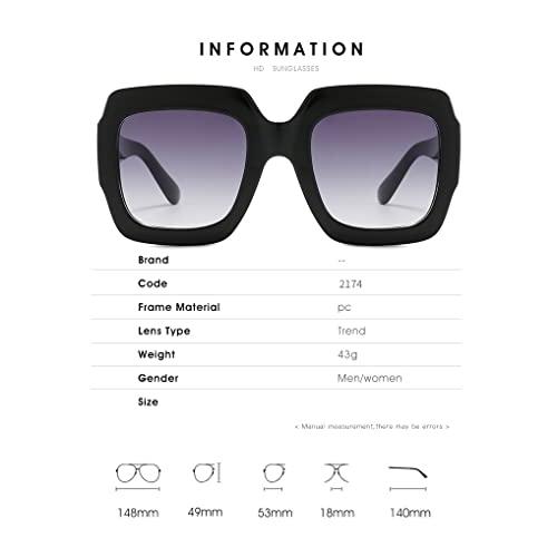 【並行輸入品】GAOXIN Large Frame Square Candy Color Decorative Sunglasses forの画像