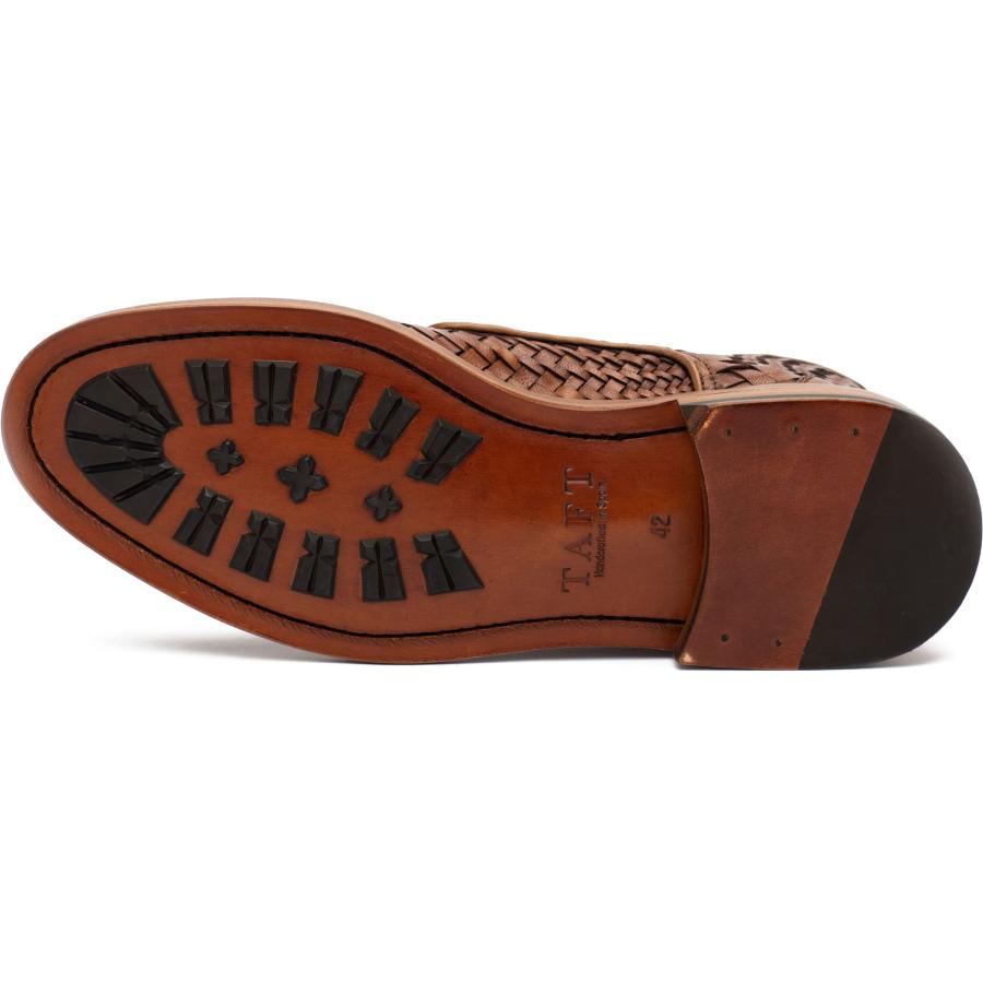【並行輸入品】TAFT Rome フルグレインレザー メンズドレスブーツ, ブラウン織, 11 TAFT Rome Boot in Wovenの画像