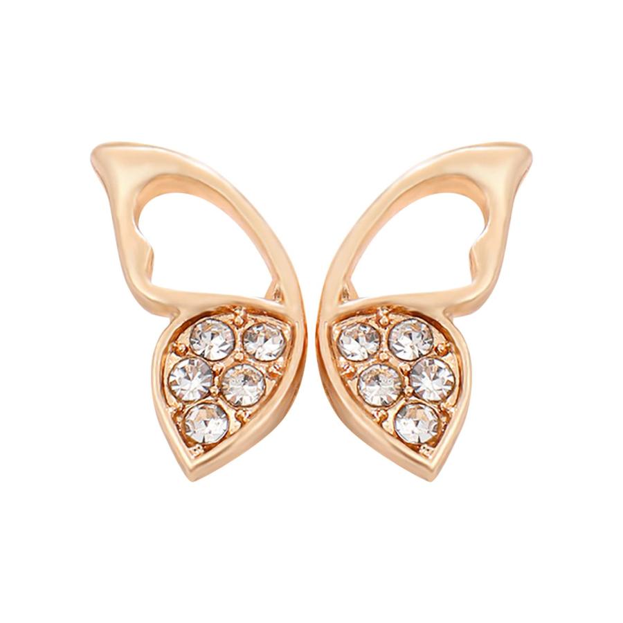 【並行輸入品】Butterfly Diamond Petite Cutout Stud Earrings for Teen Girls Min