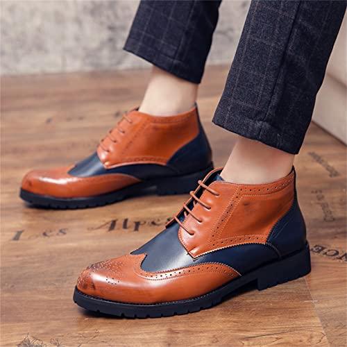 【並行輸入品】NIYAOSM Men's Oxford Chelsea Boots Leather Chukka Ankle Boots foの画像