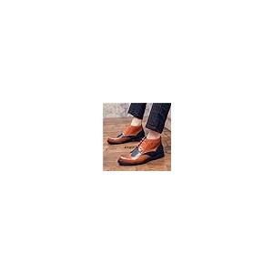 【並行輸入品】NIYAOSM Men's Oxford Chelsea Boots Leather Chukka Ankle Boots foの画像