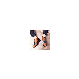【並行輸入品】NIYAOSM Men's Oxford Chelsea Boots Leather Chukka Ankle Boots foの画像