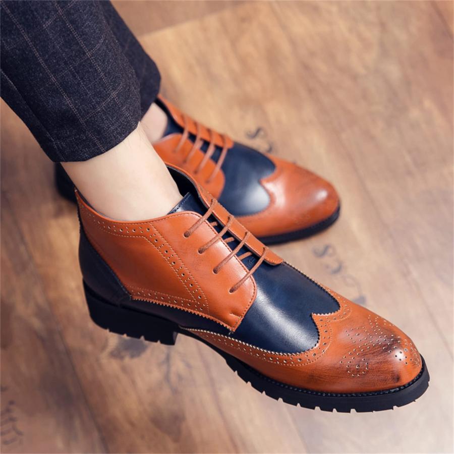 【並行輸入品】NIYAOSM Men's Oxford Chelsea Boots Leather Chukka Ankle Boots foの画像