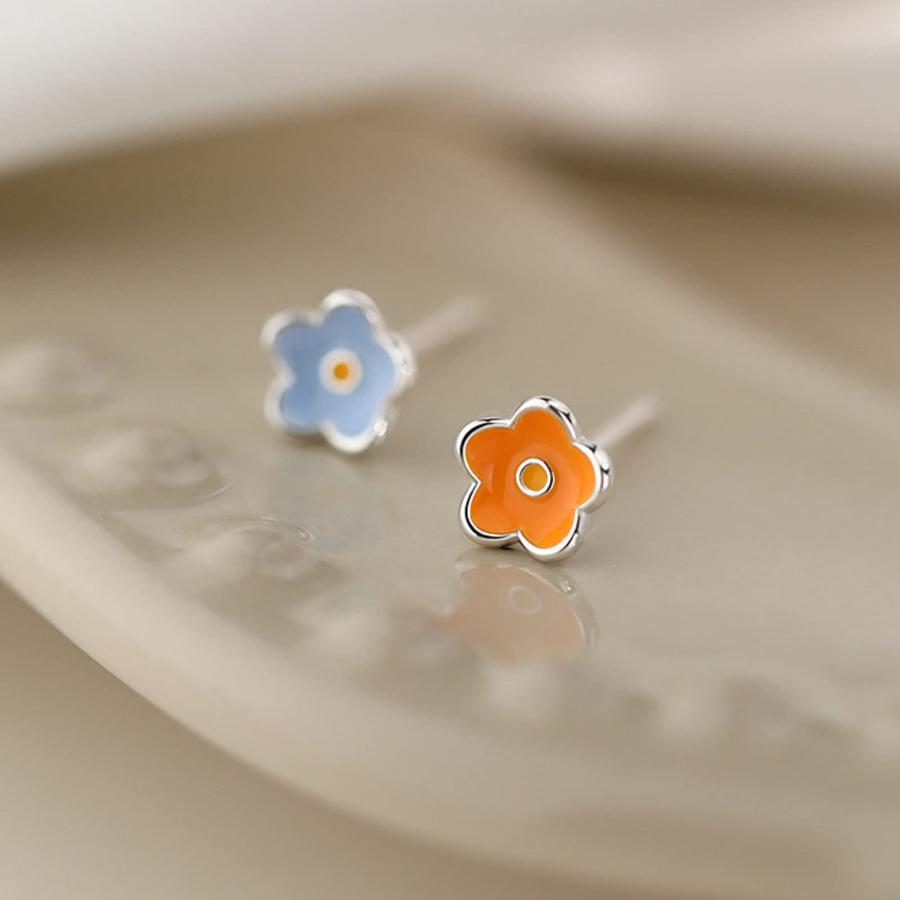 正規通販ショップ情報 DALUDALU White Gold Plated Solid 925 Sterling Silver Orange Blue 並行輸入品