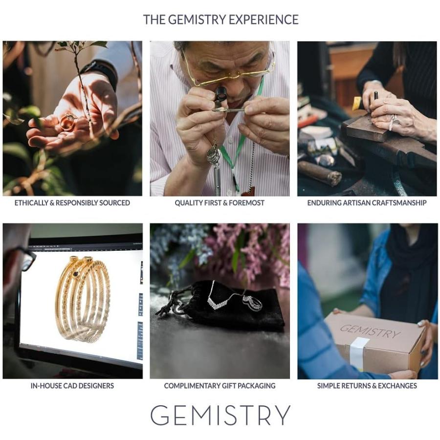 【並行輸入品】GEMISTRY 925 スターリング シルバー バー ネックレス 本物の石 女性用 16 + 4 インチの延長ケーブルチェーン付き宝石_4