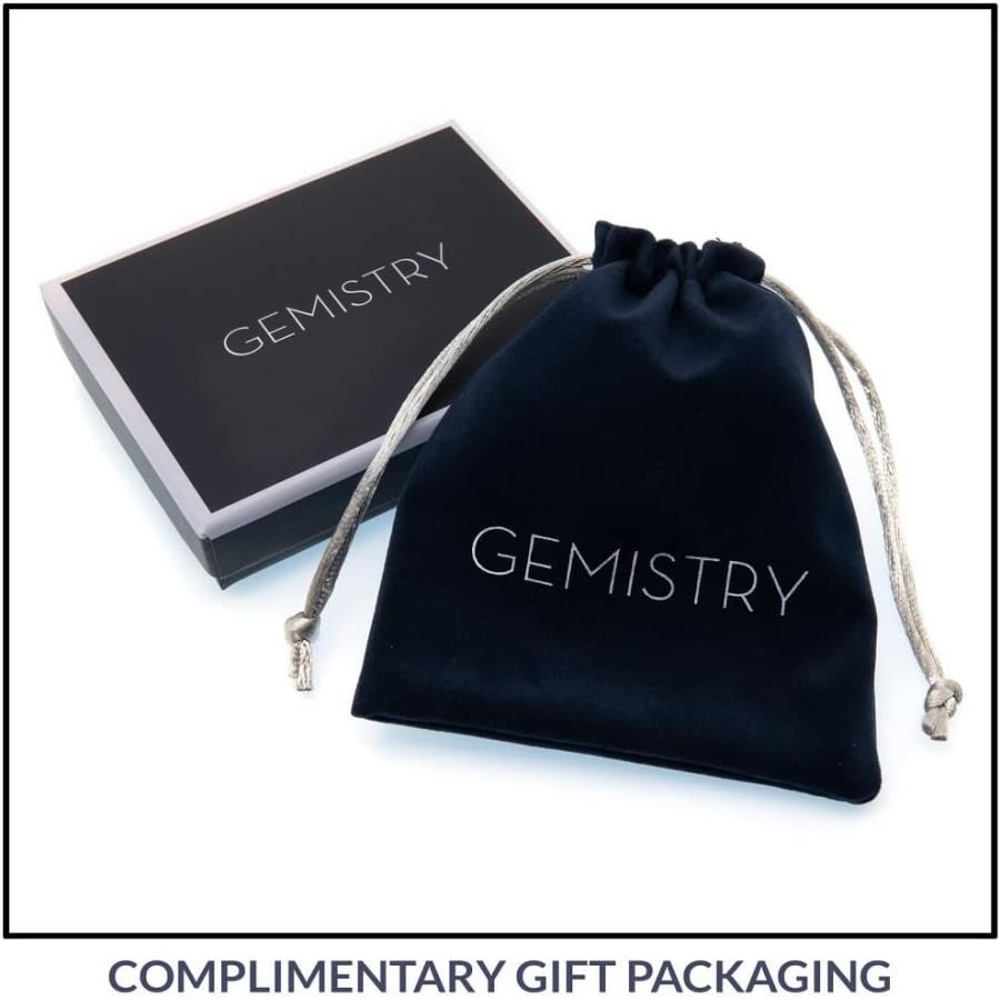 【並行輸入品】GEMISTRY 925 スターリング シルバー バー ネックレス 本物の石 女性用 16 + 4 インチの延長ケーブルチェーン付き宝石_5