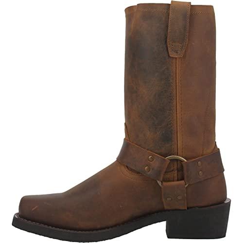 【並行輸入品】Dingo Mens Dean Harness Cowboy Boots Leather Dark Brown 17 EWの画像