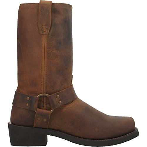 【並行輸入品】Dingo Mens Dean Harness Cowboy Boots Leather Dark Brown 17 EWの画像