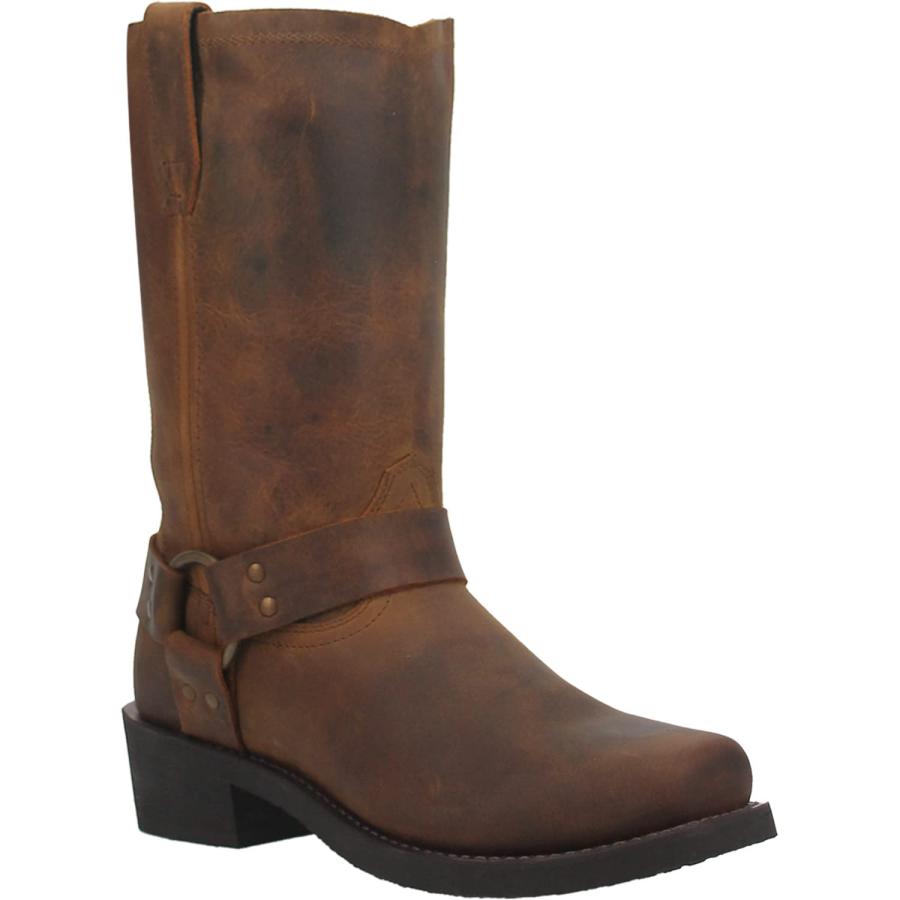 【並行輸入品】Dingo Mens Dean Harness Cowboy Boots Leather Dark Brown 17 EWの画像