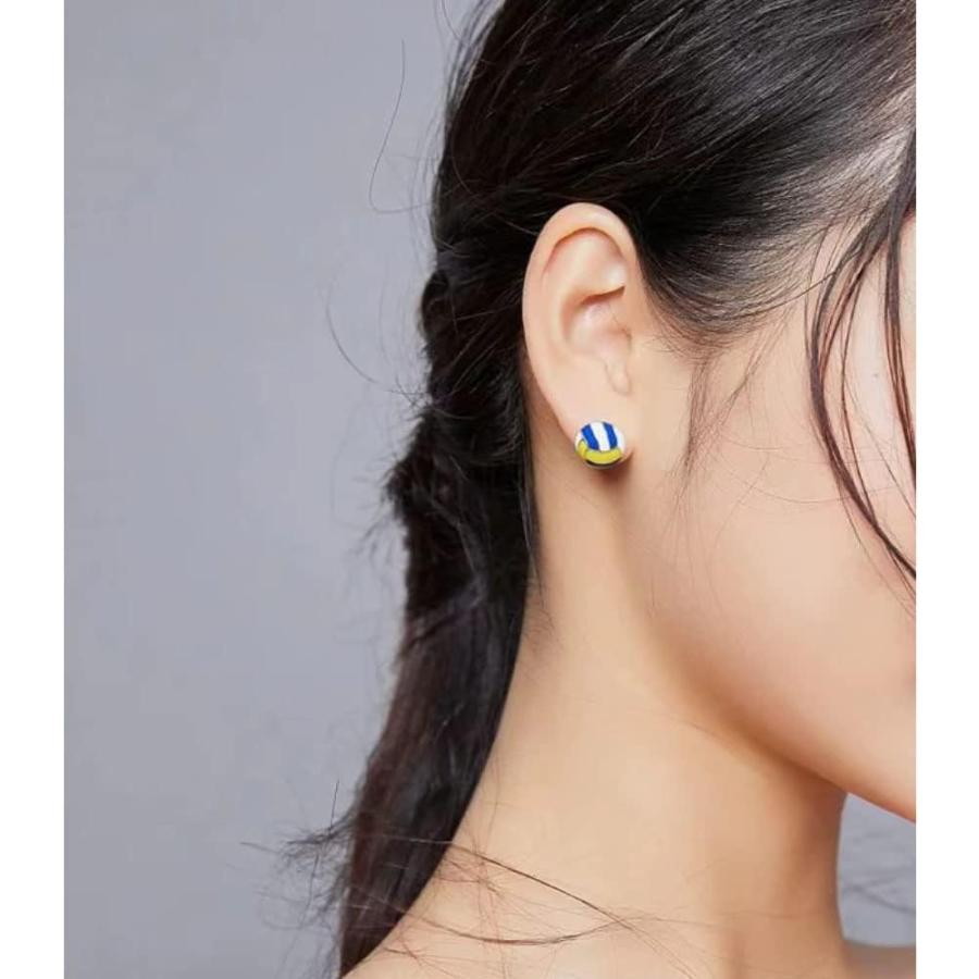 【並行輸入品】ミニマリスト 小さなバレーボールスタッドピアス レディース ガールズ かわいいバレーボールイヤリング ジュエリー 誕生日ギフト スター_2