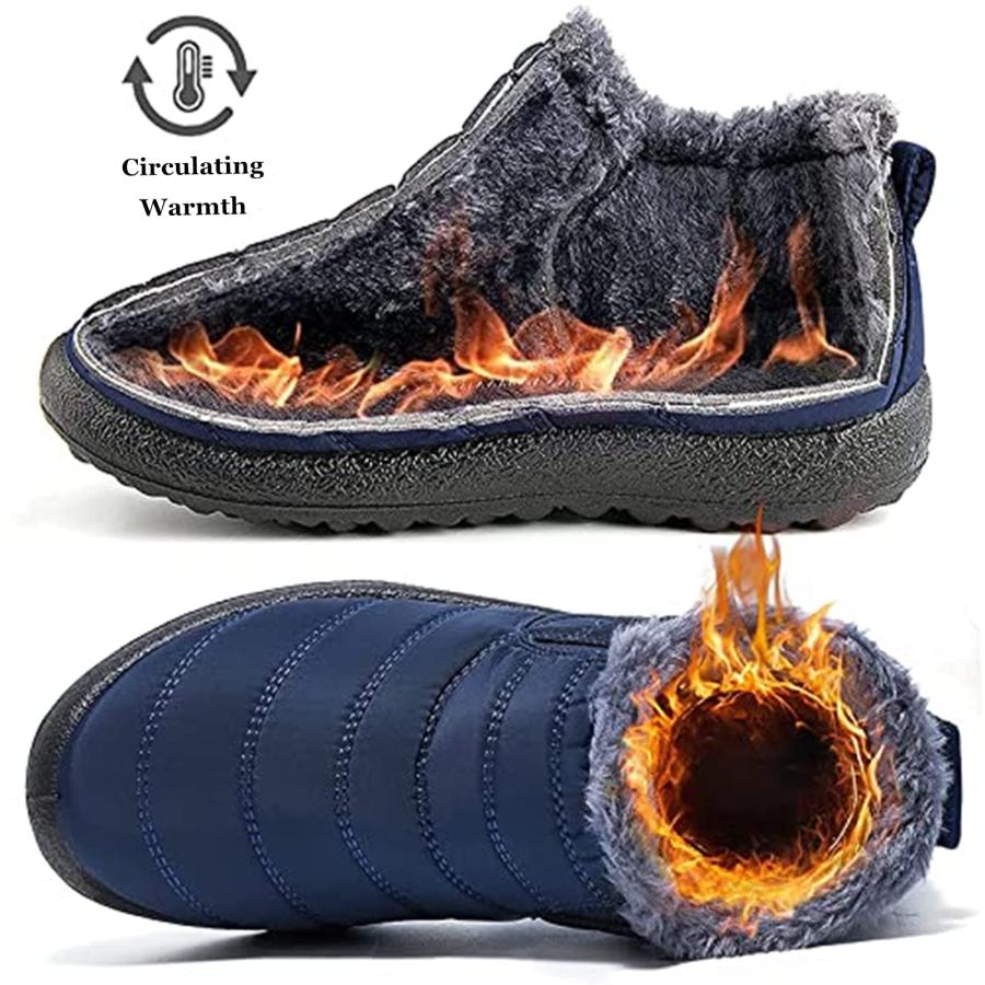 【並行輸入品】UOQAPRE Warm Snow Boots for Women and Men,Waterproof Outdoor Furの画像
