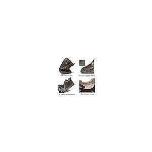 【並行輸入品】Men's Leather Casual Oxfords Shoes,Invisible Height Increasing Nの画像