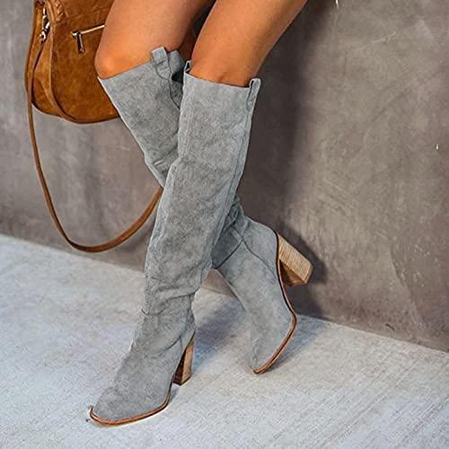【並行輸入品】Tall Brown Cowboy Boots For Women, Womens Vintage Riding Boots Lの画像