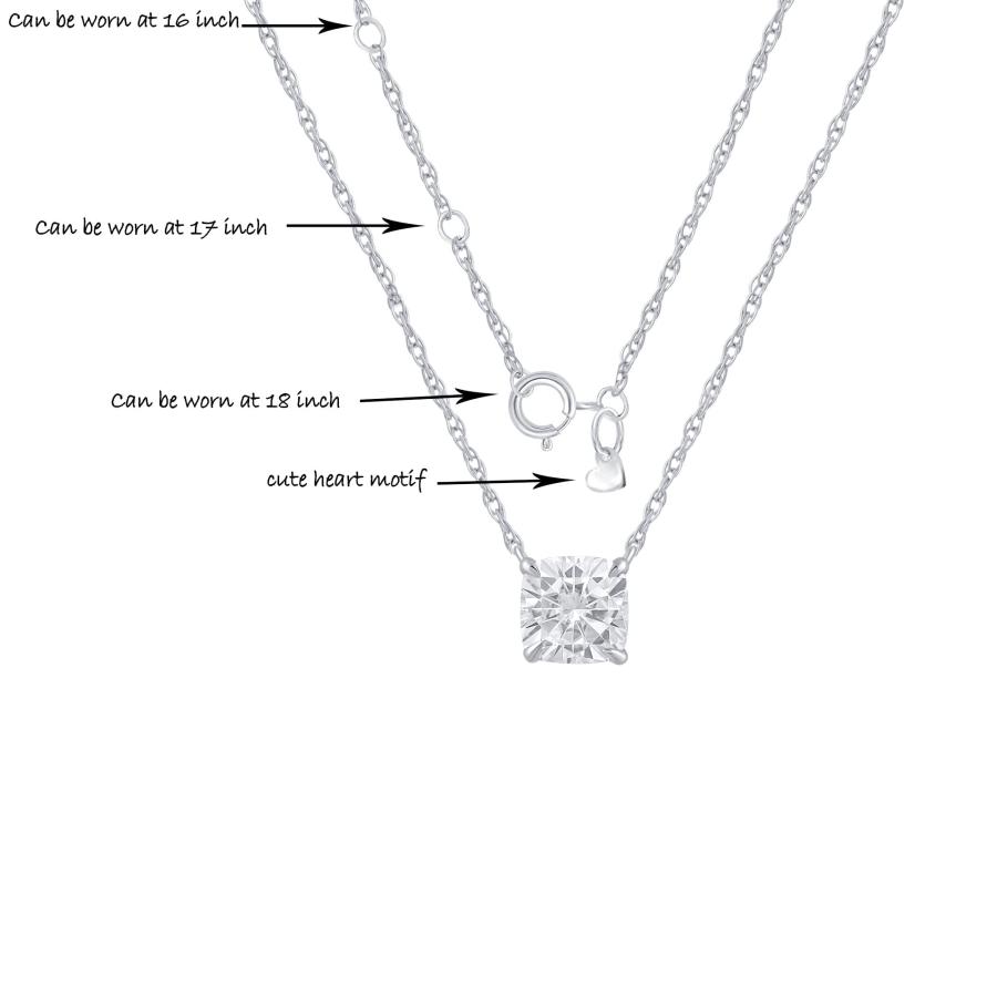【並行輸入品】La Joya 1 CT TW人工ソリティアダイヤモンドネックレス 女性用   14Kソリッドゴールド 1カラットダイヤモンドネッの画像