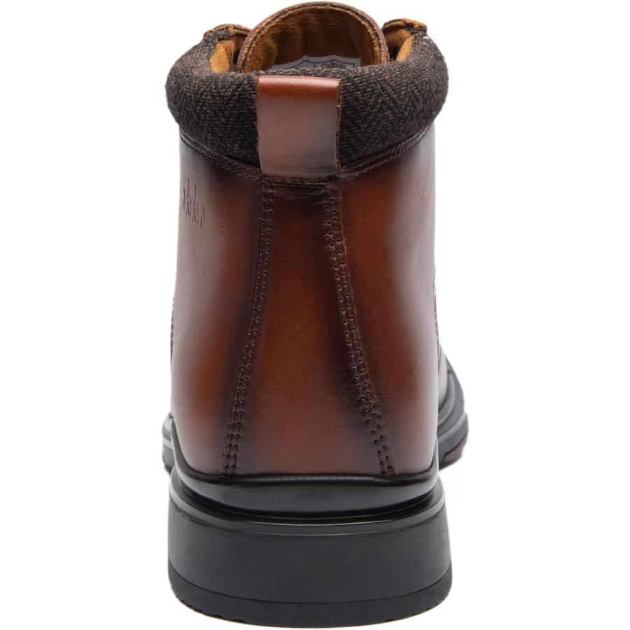 クリアランス超特価 Men´s Oxford Dress Boots Brown Leather Mid Top Lace Up Ankle Chukka Chelsea Boot for Men Formal Business Work Shoe Size 7　並行輸入品