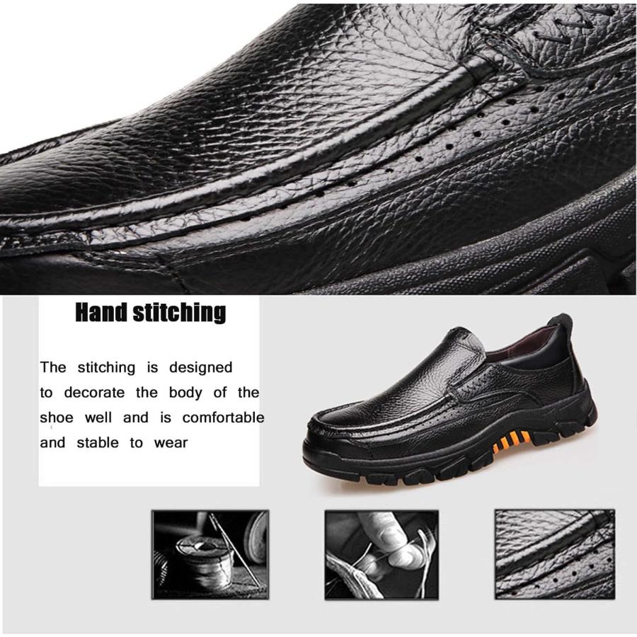 【並行輸入品】Men's Leather Loafers Casual Walking Shoes Formal Oxfords Comfortablの画像