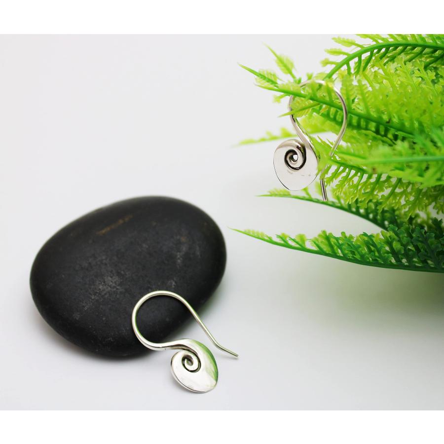 通販モノタロウ Handmade Spiral Earrings，Silver Earrings， Silver Spiral Hoops， 9 並行輸入品