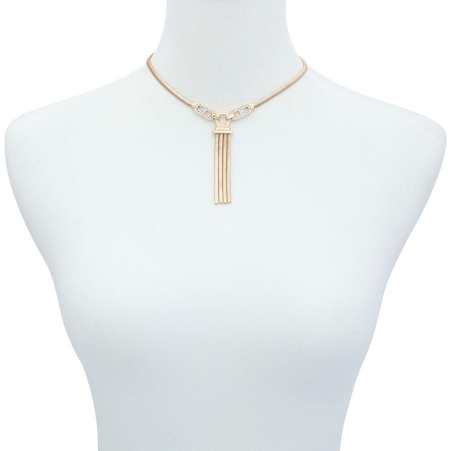 【並行輸入品】[GUESS] ゴールドトーン Yペンダント タッセルネックレス One Size 金属 ガラスストーン　_1