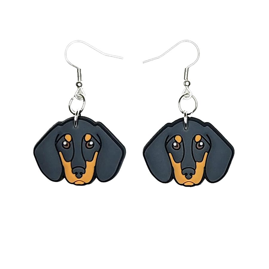 【並行輸入品】Dachshund Weiner Dog Puppy Earrings Lead and Nickle Free Silver