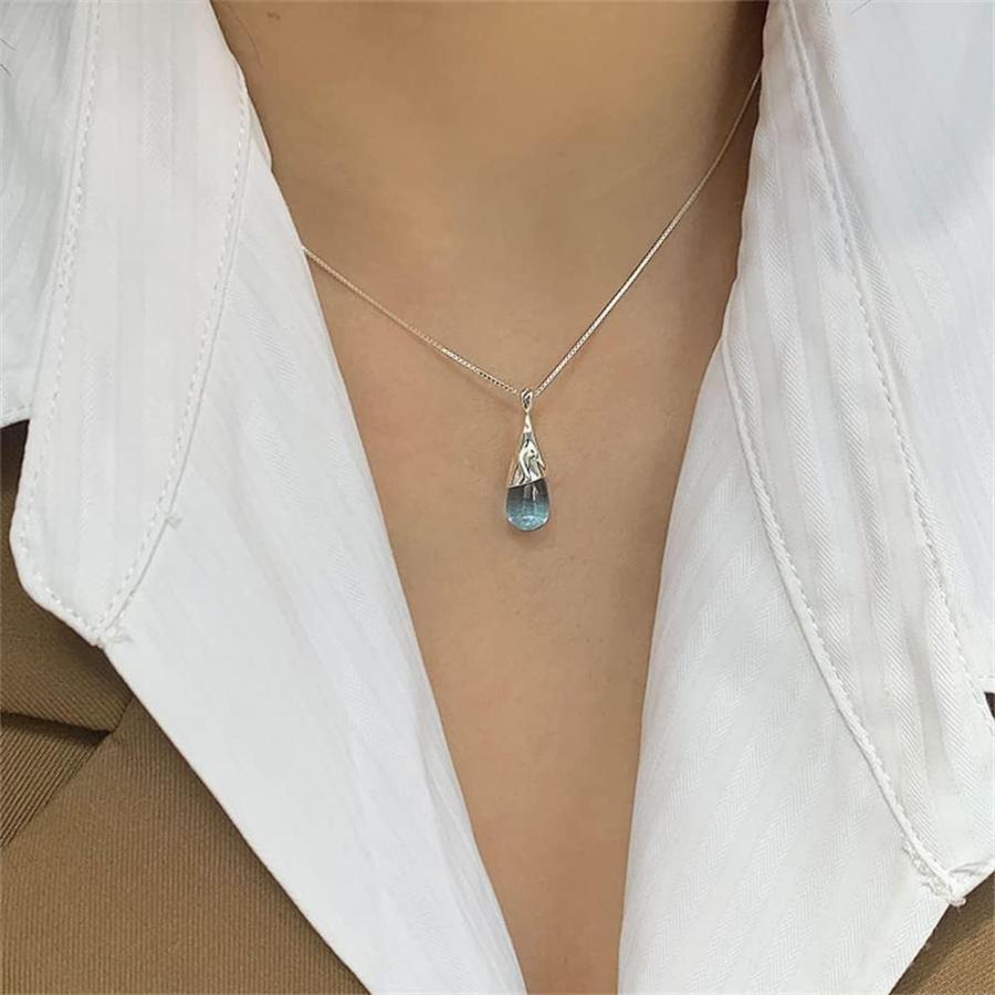 並行輸入品】ティアドロップ キャッツアイ ペンダント ネックレス 