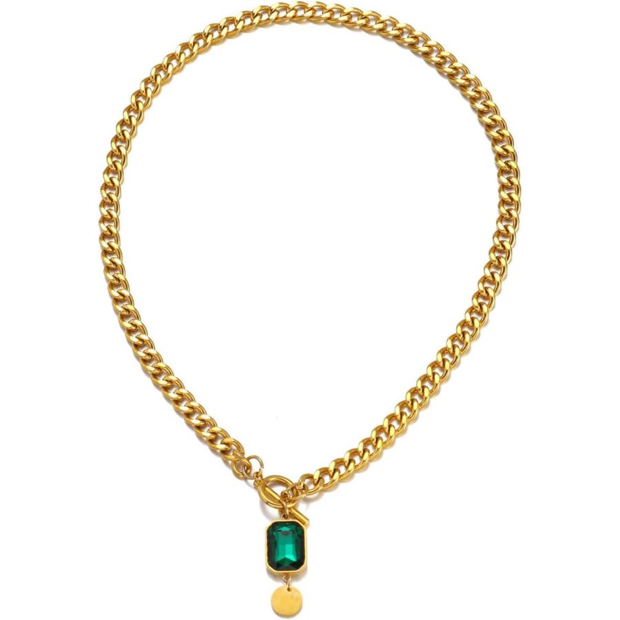 【並行輸入品】Yarpiany Titanium Steel Gold Dainty Necklaces for Women  18K Gold Cu