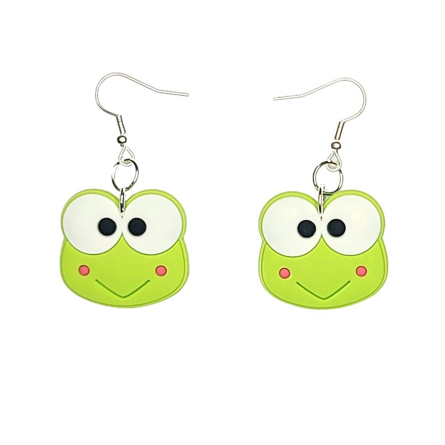 【並行輸入品】Frog Froggy Toad Earrings Lead and Nickle Free Silver Plated Fis