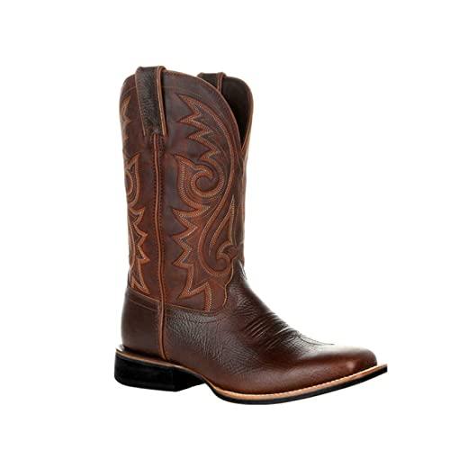 【並行輸入品】Cowboy Boots for Men Lightweight Durable Western Country Boots Sの画像