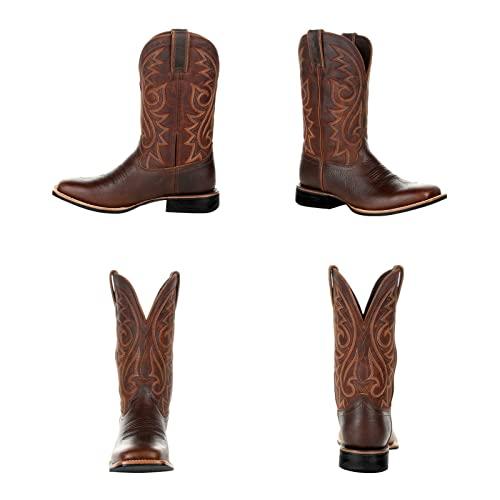 【並行輸入品】Cowboy Boots for Men Lightweight Durable Western Country Boots Sの画像
