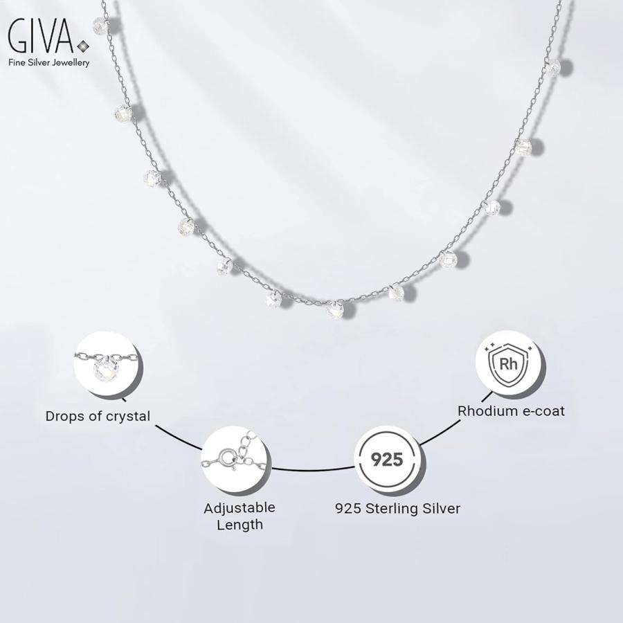 【並行輸入品】GIVA 925スターリングシルバー 低刺激性 クイーンネックレス (AAA+高品質ジルコニアストーン) Onesize スターリン_2