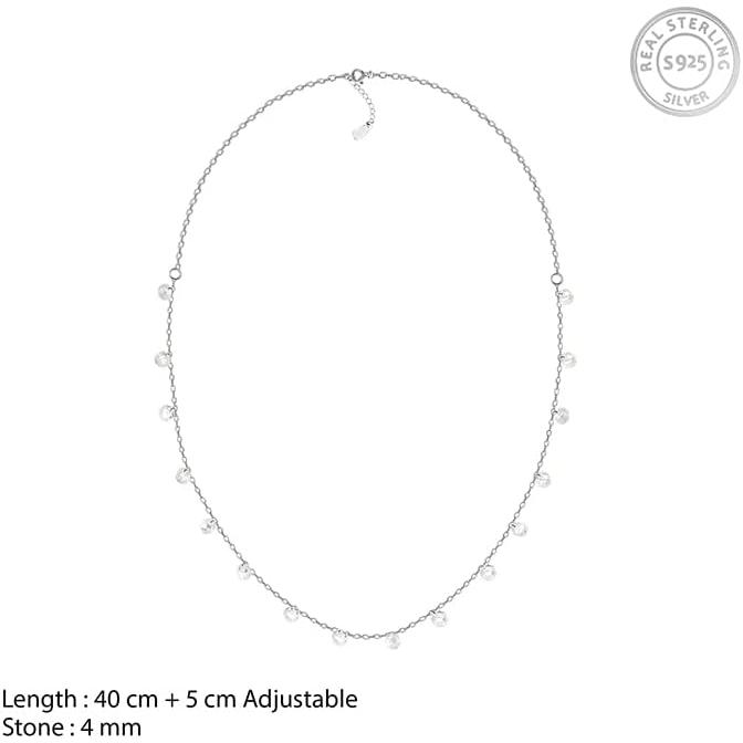【並行輸入品】GIVA 925スターリングシルバー 低刺激性 クイーンネックレス (AAA+高品質ジルコニアストーン) Onesize スターリン_3